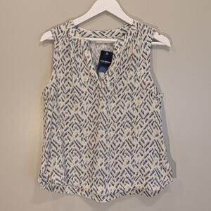 Lucky Brand Sleeveless Top Lagenlook CottageCore Flowy Breezy Casual - Size S